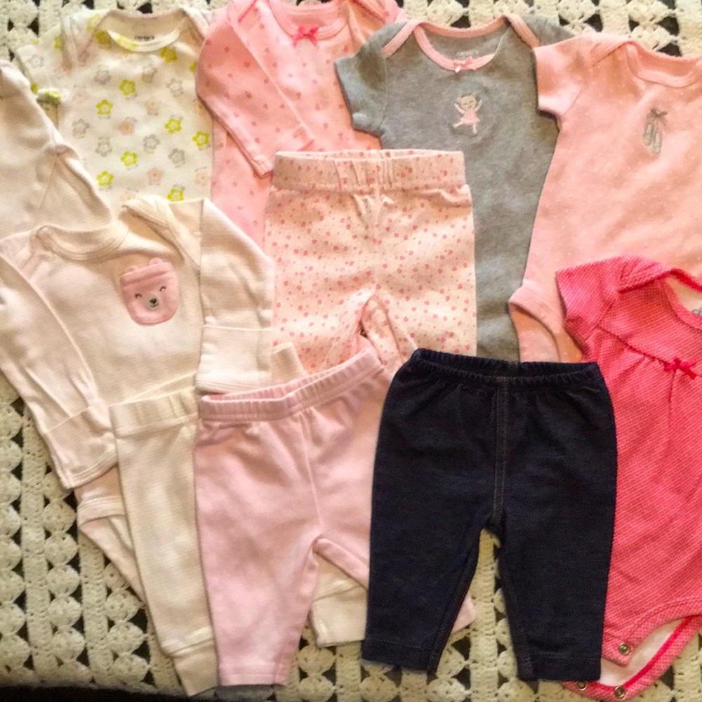 Carter’s Newborn Bundle. Onesies and pants